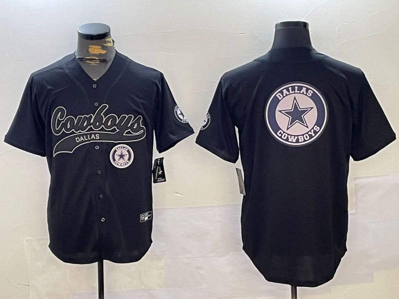 Men Dallas Cowboys Blank Black Joint Name 2024 Nike Limited NFL Jersey style 6